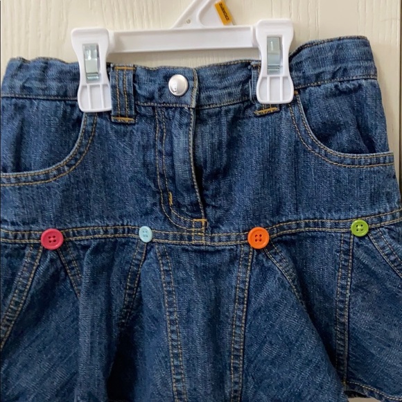 Gymboree Flared Denim Skort with Buttons - Picture 2 of 6